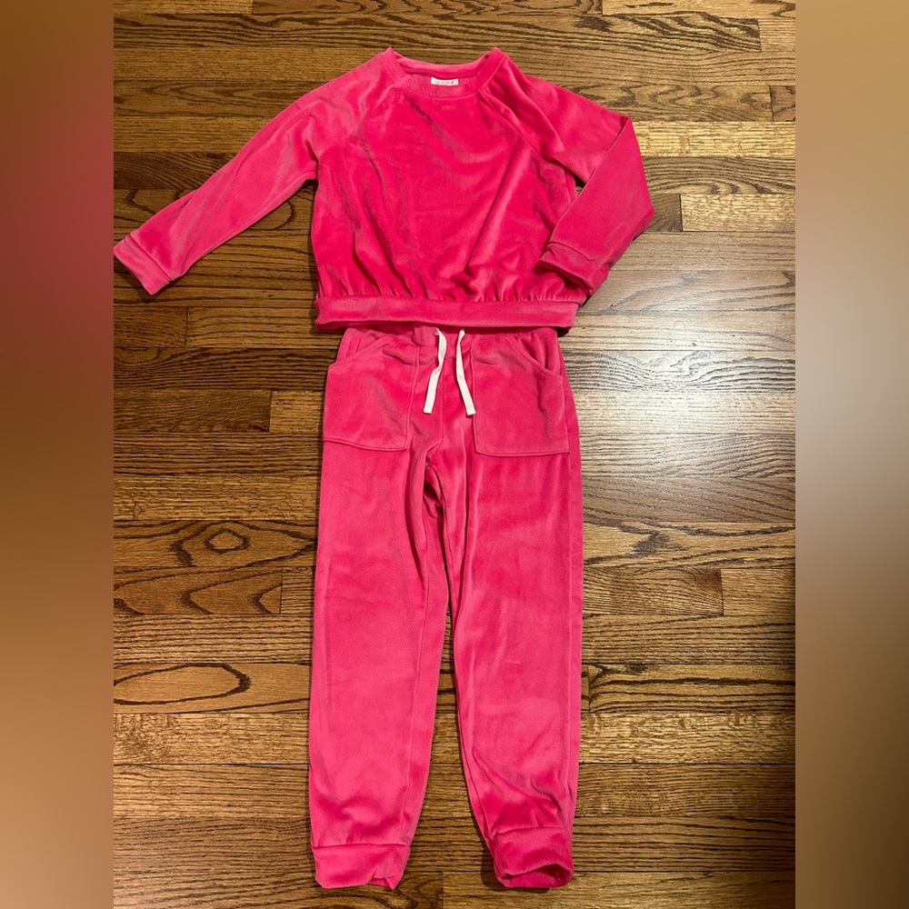 Cat & Jack Pink Velour Sweatsuit Size 6/6x